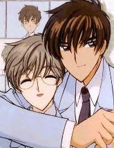 Touya's arm around Yuki